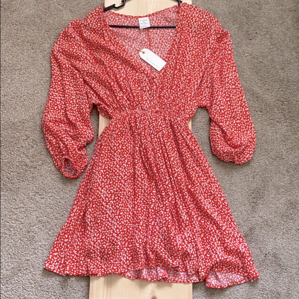 VICI Pocketed Balloon Sleeve Dress